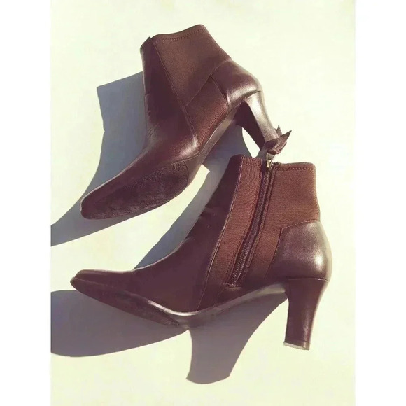 Trotter Brown Upper Leather Boots Sz7.5 SS - Picture 1 of 8